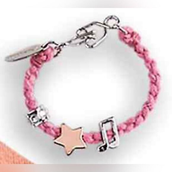 American Girl Doll Pink Braided Star & Music Note Bracelet - Picture 2 of 5